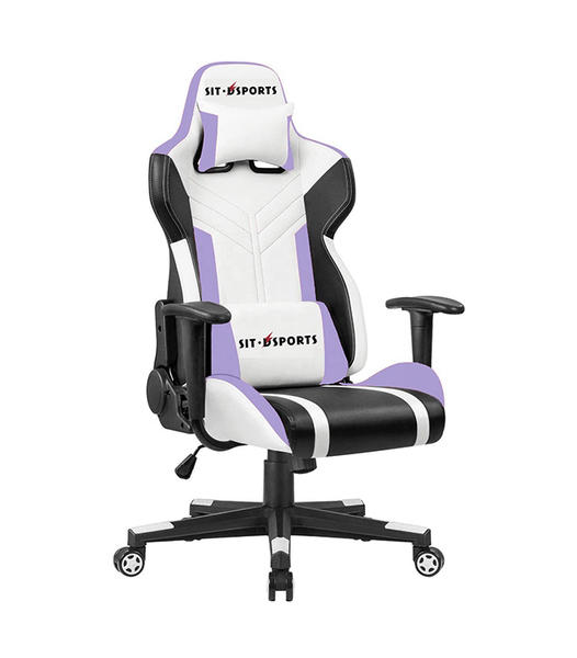  Gaming High Back Computer Racing Ergonomic Adjustable Executive Swivel PC Chair with Headrest, Massage Lumbar Support  HJ008