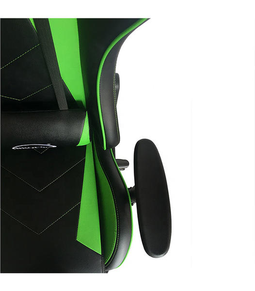 Racing Style Swivel Gaming Chair Reclining Ergonomic Leather Computer Game Chair for Adults in Green  HJ031