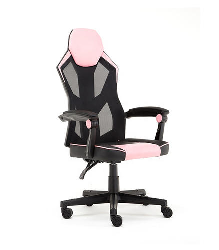 Pink Mid Back Breathable Gaming PC Office Chair with Headrest, Armrest and Lumbar Support  HJ034