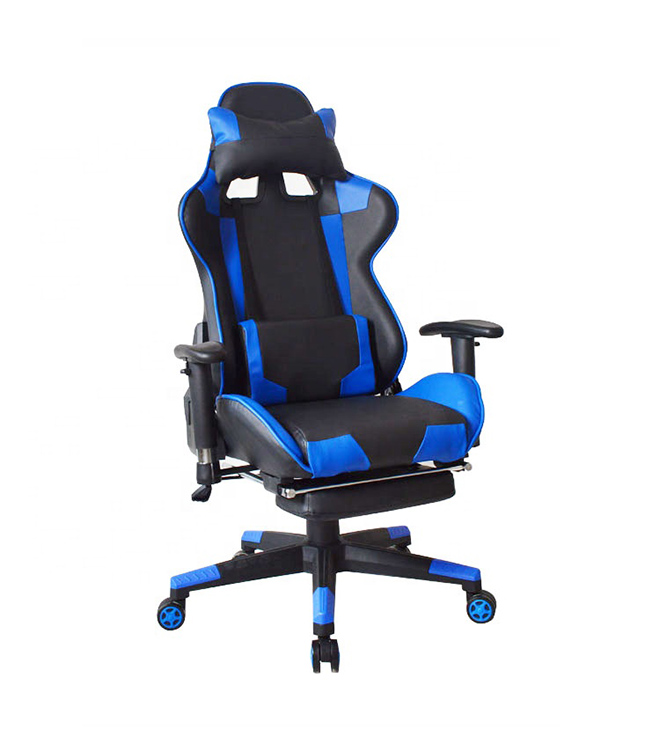 Gaming Chair with Massage Lumbar Pillow, PC Computer Video Game Racing Chair Reclining Executive Ergonomic Office Desk Chair with Headrest  HJ039