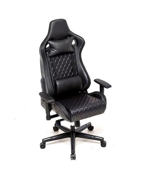 High-end Leather Ergonomic Gaming Swivel Recliner Chair with Headrest and Lumbar Cushion  HJ042