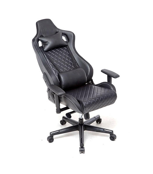 High-end Leather Ergonomic Gaming Swivel Recliner Chair with Headrest and Lumbar Cushion  HJ042