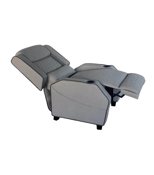 Massage Gaming Chair Recliner Single Sofa (Black and Grey)  HJ027