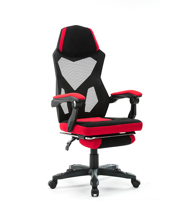 Mid-back Breathable Gaming Office Chair with Footrest  HJ013