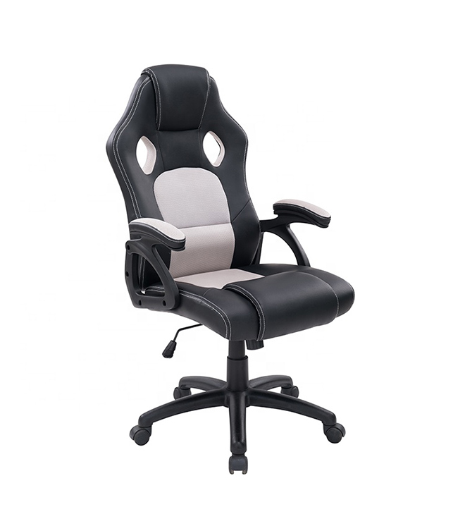Mid-back Adjustable Office Gaming Chair with Headrest Black and Pink  HJ022