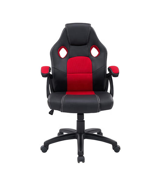 Mid-back Adjustable Office Gaming Chair with Headrest Black and Pink  HJ022