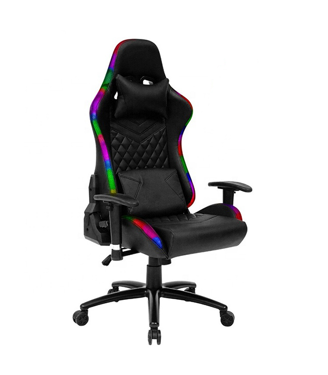 Ergonomic Gaming Office Recliner Chair with Built-in LED Light, Headrest and Lumbar Support  HJ028
