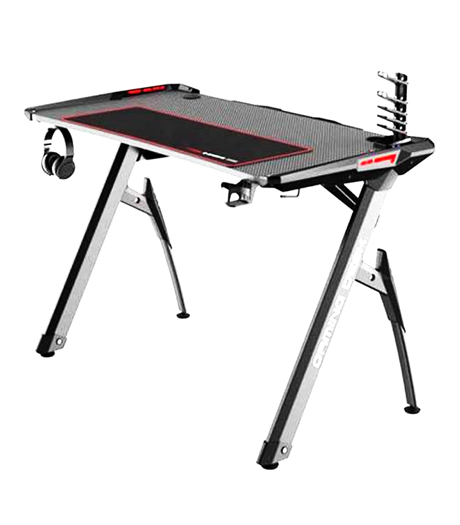 Amazon Hot Selling Gaming Computer Desk Racing Style Office Table Gamer PC Workstation with Free Mouse Pad, Handle Rack  HJ006
