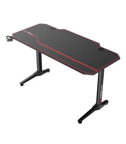  Amazon Basics T-shaped Computer Gaming Desk for Gamer, Home and Office with Headphone Hanger, Cup holder and Socket Box  HJ012