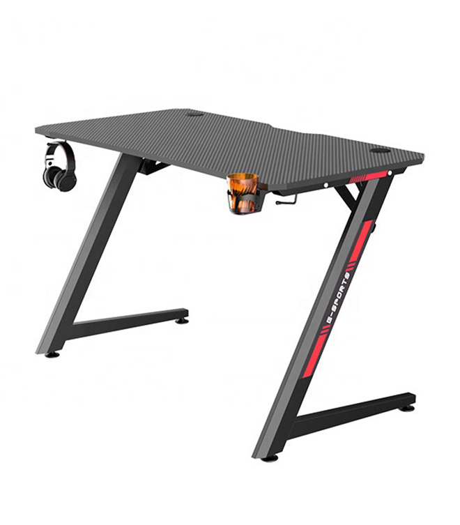 Amazon Basics Z-Shaped Computer Desk with RGB Lights, Headset Hanger and Cup Holder  HJ018