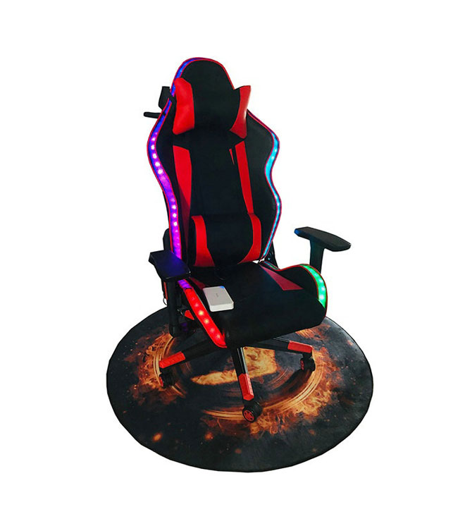 Adjustable Armrest PU Reclining Gaming Chair LED Light Bar RGB Gaming Chair