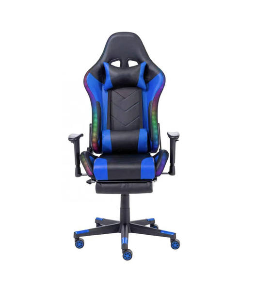 Custom Embroidery Logo Adjustable Armrest Esports Racing Led Light Rgb Gaming Gamer Chair