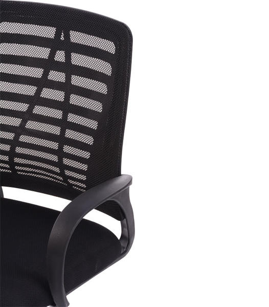 Comfortable Swivel Mesh Back Office Chair Chrome 300 Mm Metal Base With Nylon Castor
