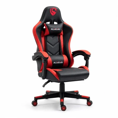 Silla ergonómica para juegos de piel sintética